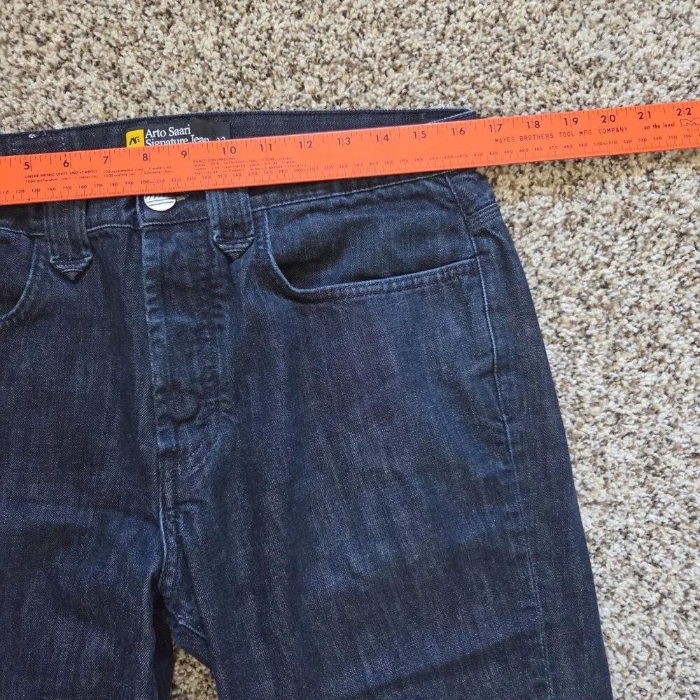 Analog Denim Jeans Arto Saari Men's 32 X 28 Dark Wash Vintage Button Fly‎ Y2K - Picture 4 of 9